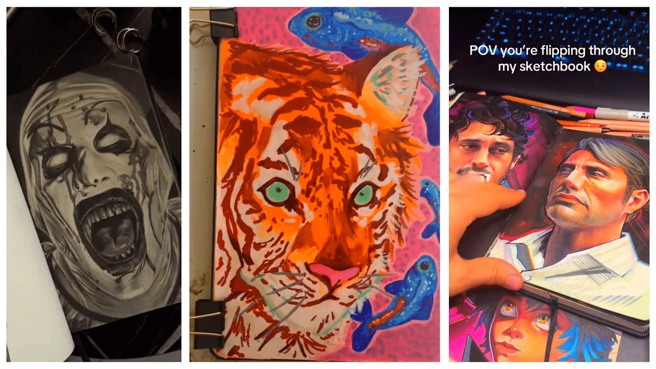 ART SKETCHBOOK 📖🎨 TIKTOK compilation #104