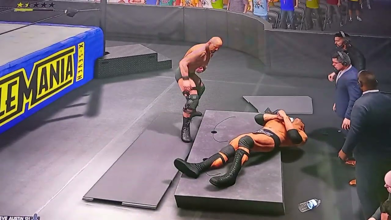 Stone cold Steve Austin vs the rock