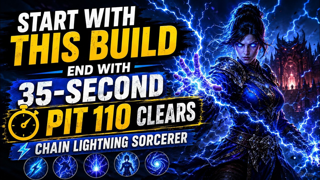 TOP Start build for Season 14. Chain Lightning Sorceress LEVELING Diablo 4 LoH.