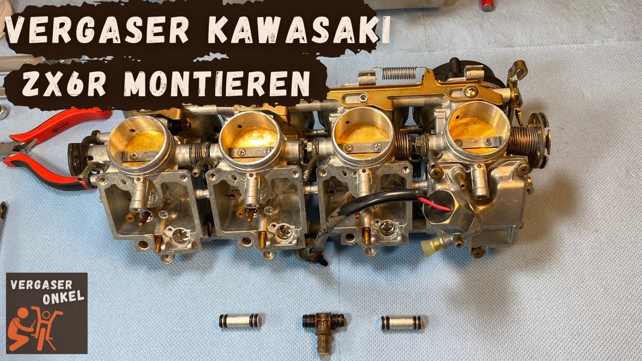 Vergaser Kawasaki ZX-6R ZX600 Bj. 00-01 montieren, ausführlich erklärt vom Vergaseronkel