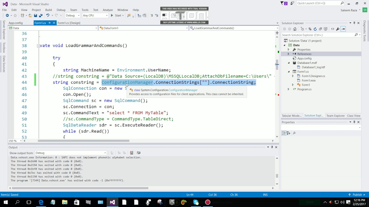 Connection String in c#