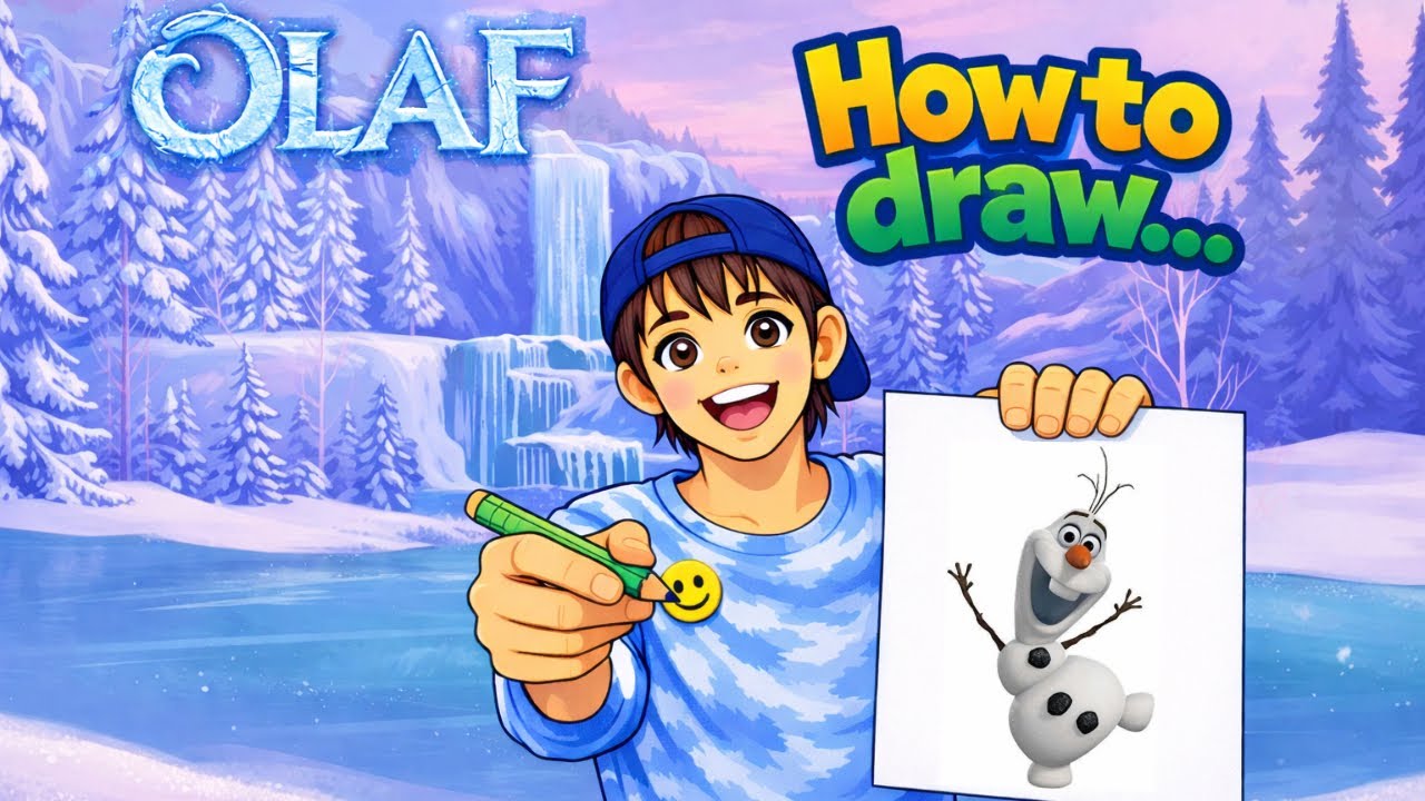 HOW TO DRAW OLAF! (EASY FOR KIDS!)