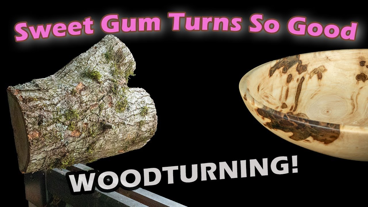 Woodturning a Sweetgum wood crotch into a beautiful bowl