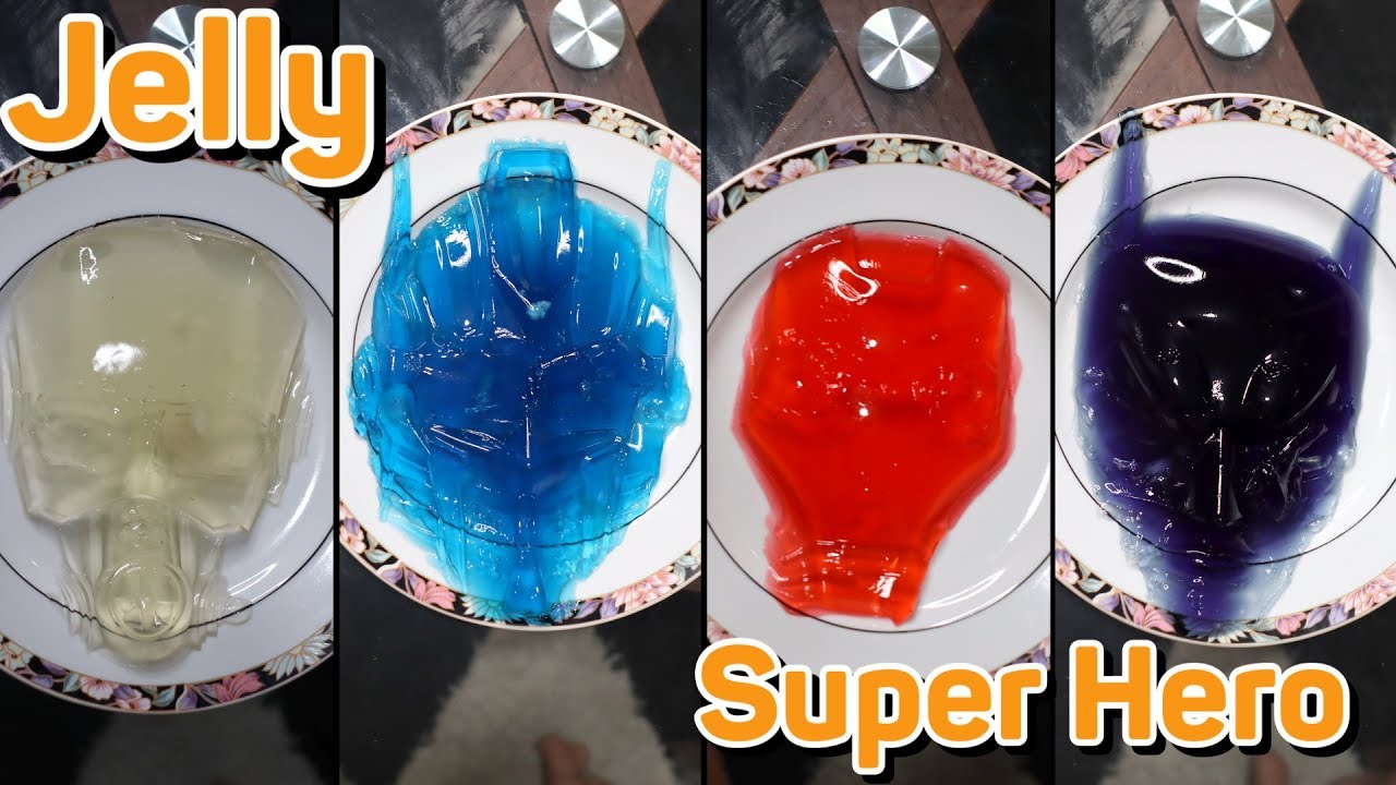 Bikin Jelly Topeng Superhero Ironman, Ant Man, Batman, & Optimus Prime