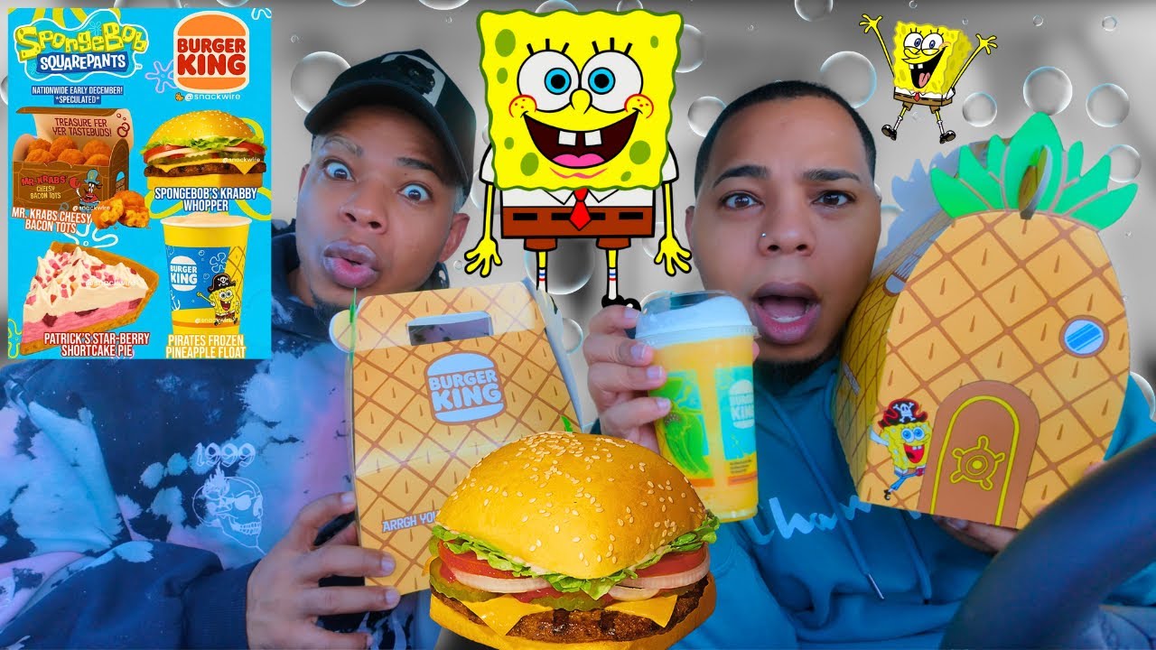 VLOGMAS🎄🎅🏾 TRYING BURGER KING *NEW* SPONGEBOB SQUARE PANTS MEAL 🧽 🫧 🍔 HIT OR MISS?👀