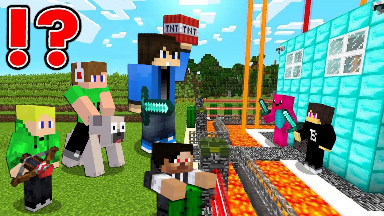VIDEÓSOK vs LEGVÉDETTEBB TITKOS HÁZ! - Minecraft