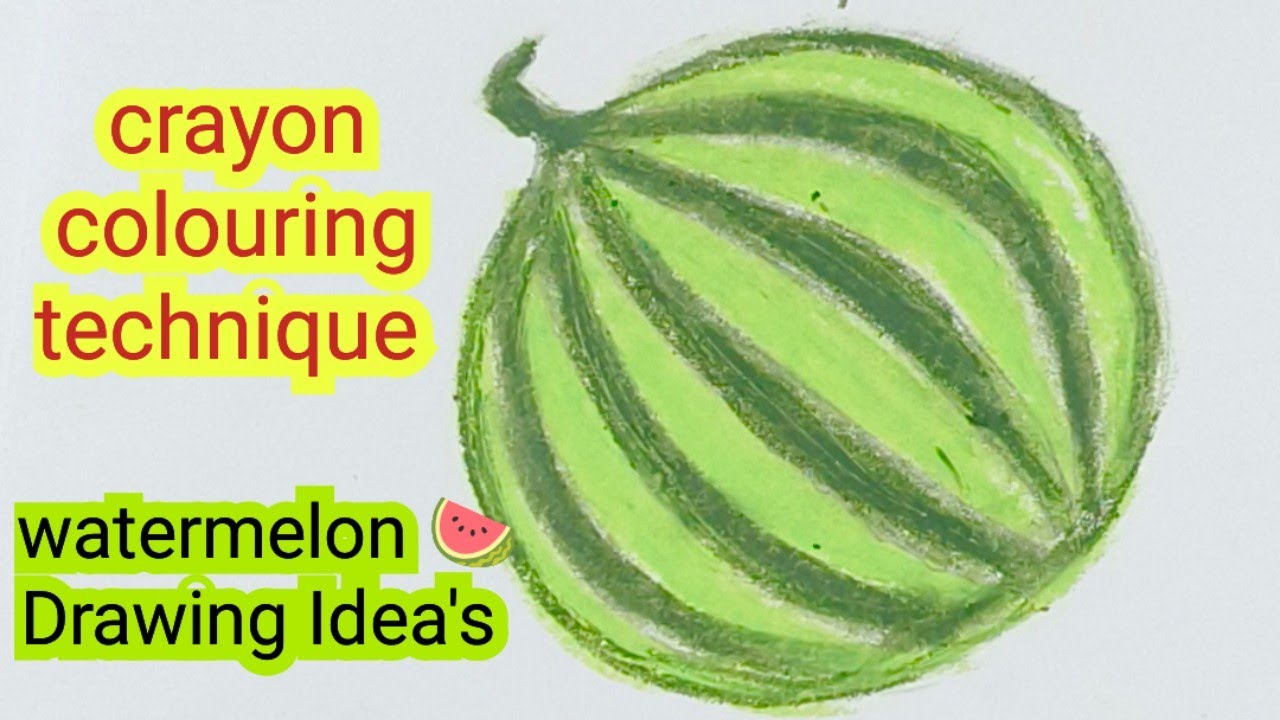 तरबूज का चित्र/Tarbuj ka drawing/Draw Watermelon easy/How to draw watermelon 🍉🍉🍉