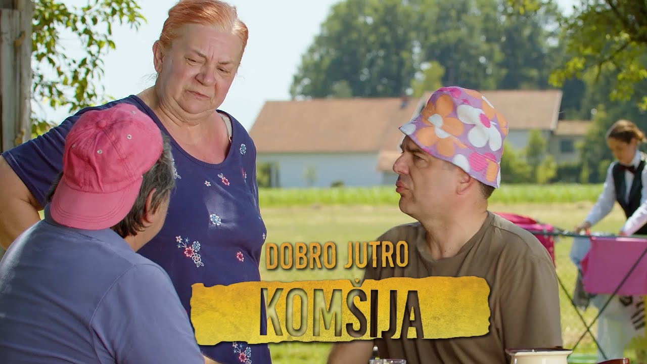 DOBRO JUTRO, KOMŠIJA - Neđo priča Čedi kako hoće Mašu da gleda još, Milka došla hoće da ga bije