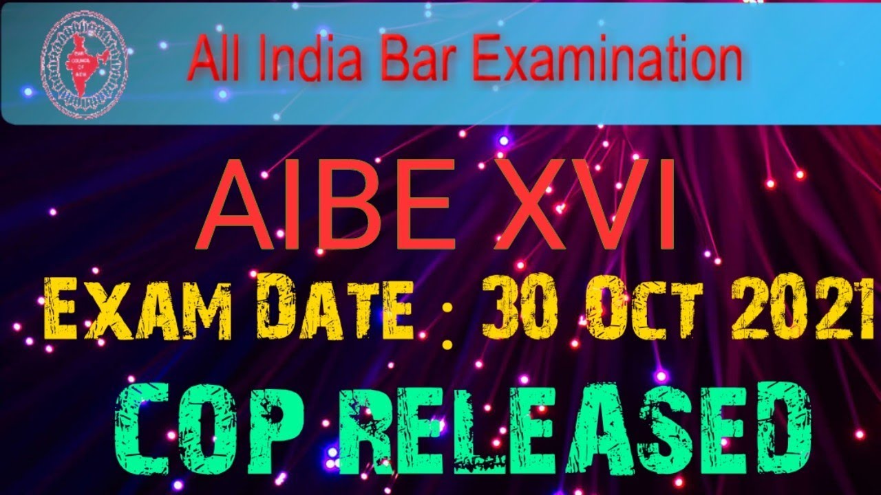 AIBE COP RELEASED | AIBE 16 COP #aibe16 #aibexviexam #AIBECOP #AIBEXVI #allindiabarexamination