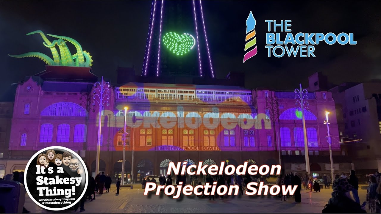 Nickelodeon Projection Show, Blackpool illuminations 2023 Tower Building #itsastakesything