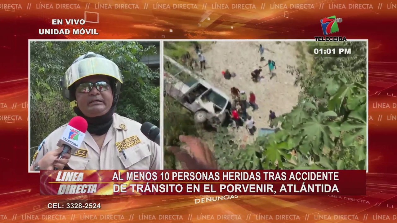 Más de 10 personas heridas tras accidente de tránsito en El Porvenir, Atlántida