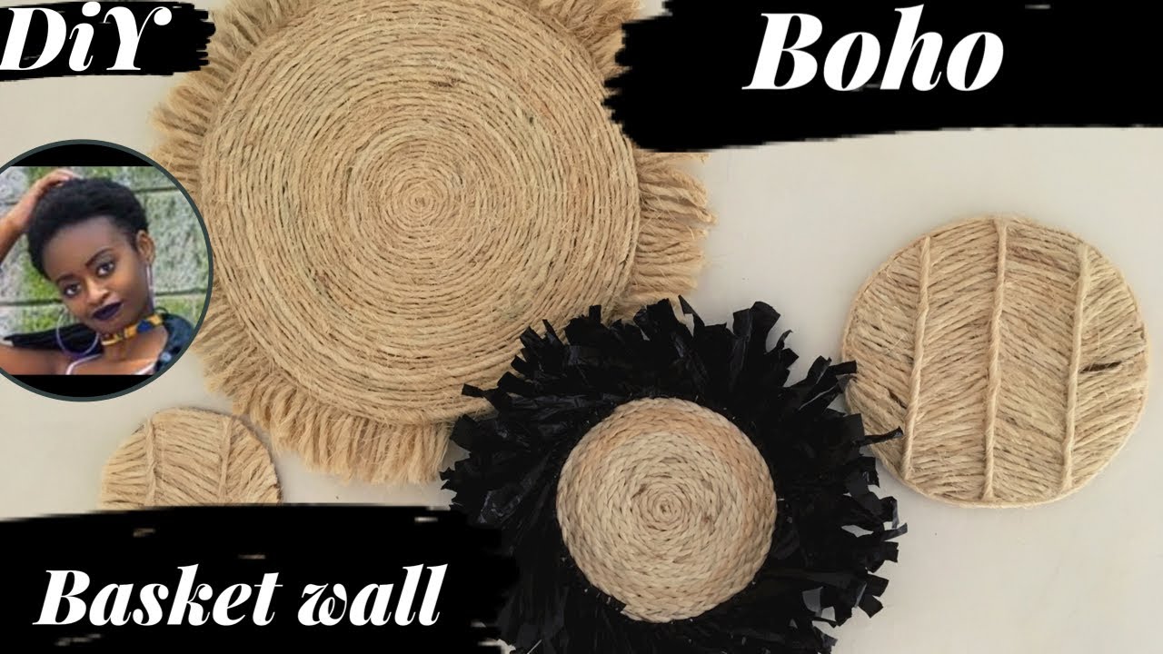BOHO BASKET WALL DECOR using jute rope||Home decor kenya|| GirlNextDoor