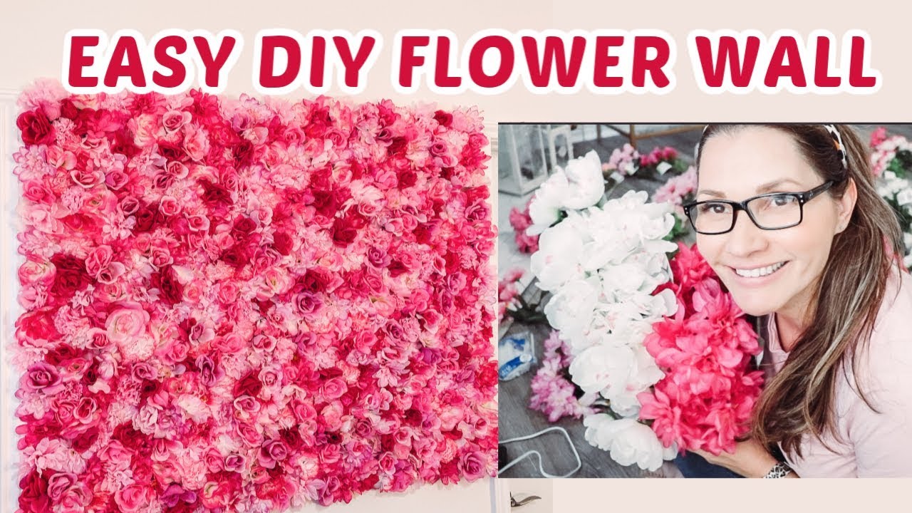 DIY FLOWER WALL | Dollar tree materials