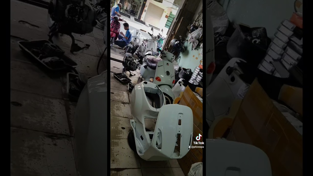 Chuy&ecirc;n sơn đại tu Vespa 55 h&agrave;n hải Nguy&ecirc;n p16q11. Zalo 0933784468