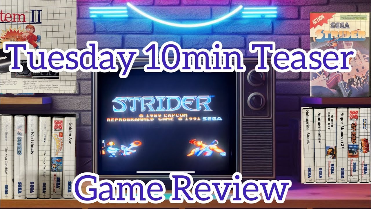 Tuesday/Thursday 10min Teaser Ep220 - Strider  #mastersystem #retrogaming  
