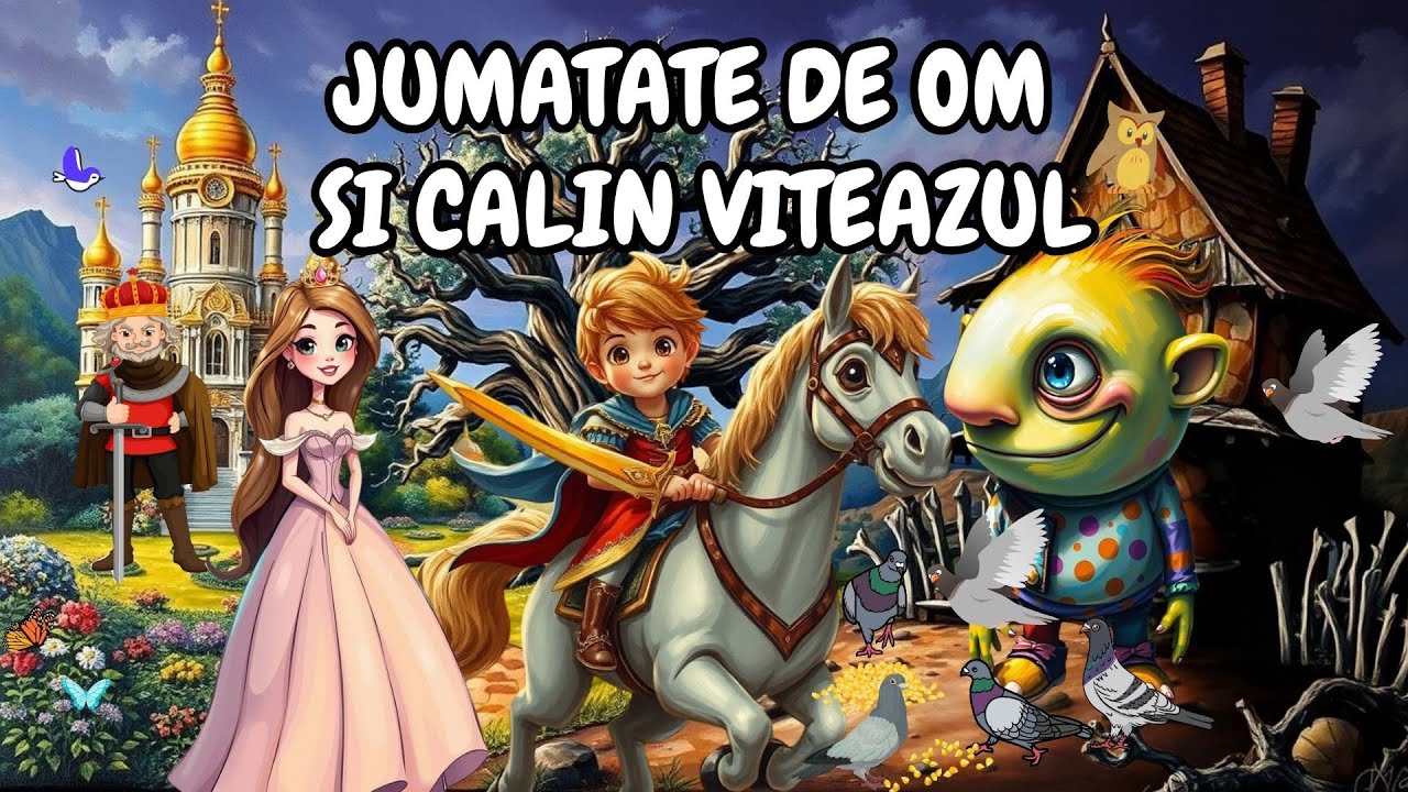 👑 Jumătate de Om și Călin Viteazul | Povesti pentru copii | Basme românești | Povesti nemuritoare 👑