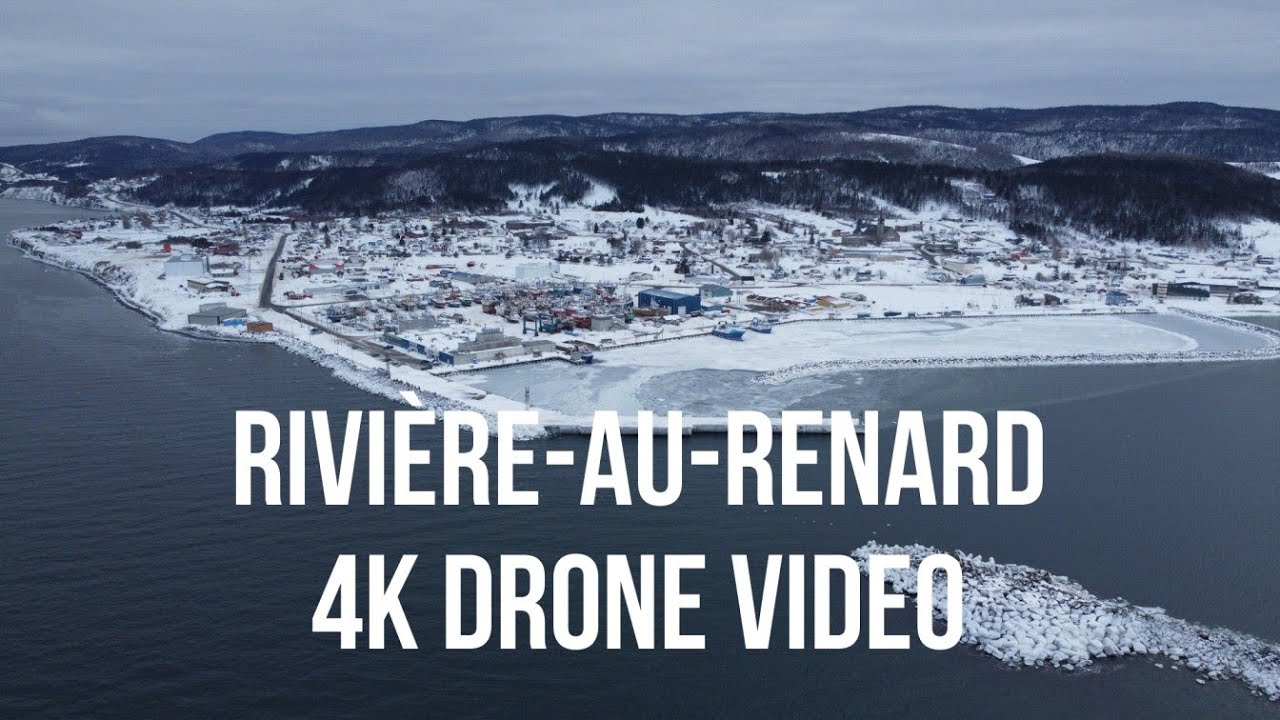 4k Drone Video Rivière-au-Renard / Fox River, Quebec Canada