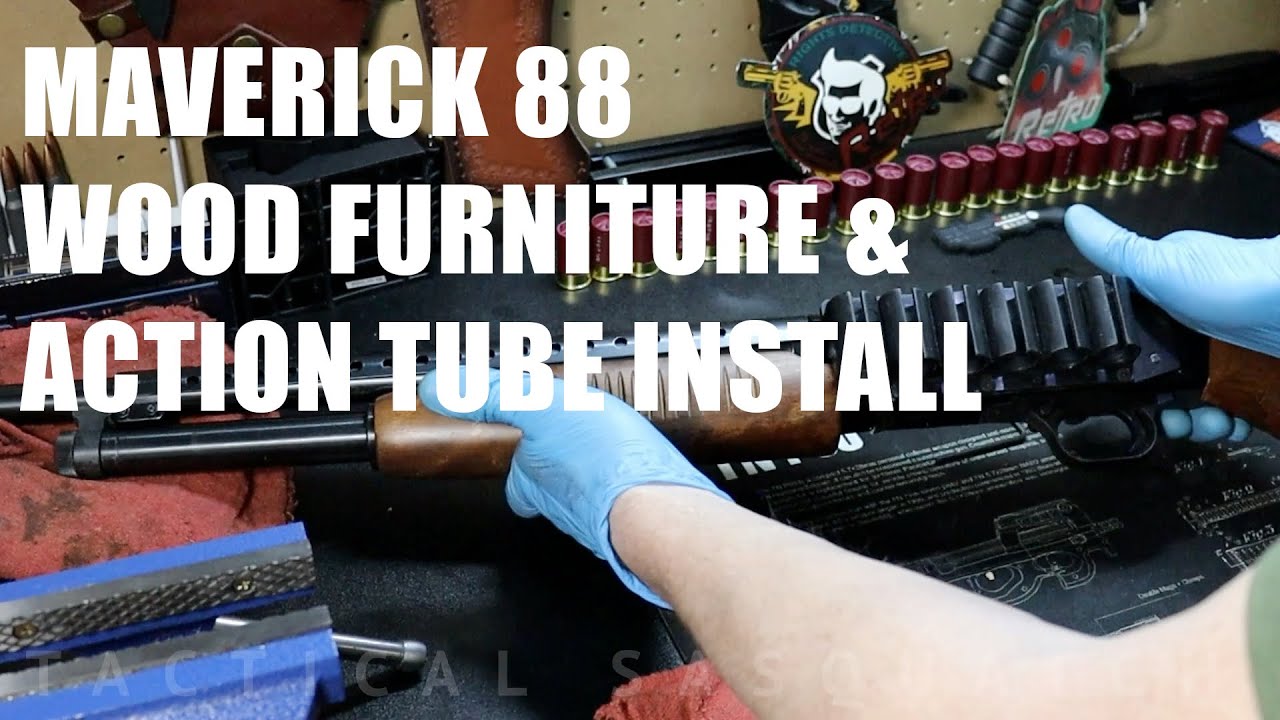 MAVERICK 88 WOOD FURNITURE INSTALL   FORE END AND STOCK SWAP