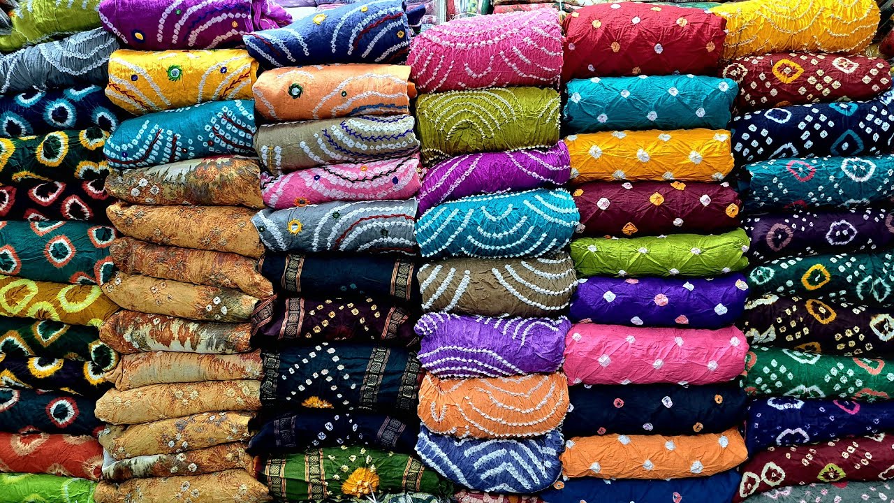 पक्के रंग के बांधनी सूट सिर्फ 340 रुपये में #manufacturer #wholesaler #bandhani #bandhej #jaipuri