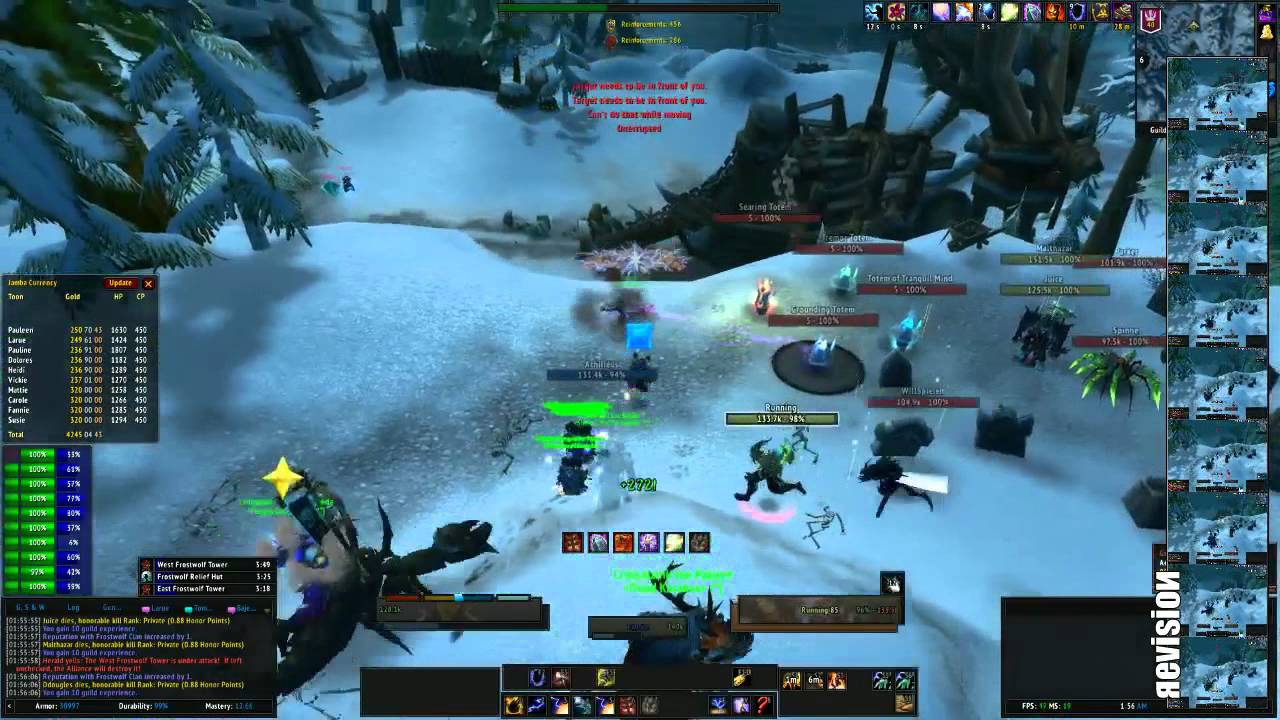 Multiboxing 10 Elemental Shamans in Alterac Valley (1200ish Resilience)