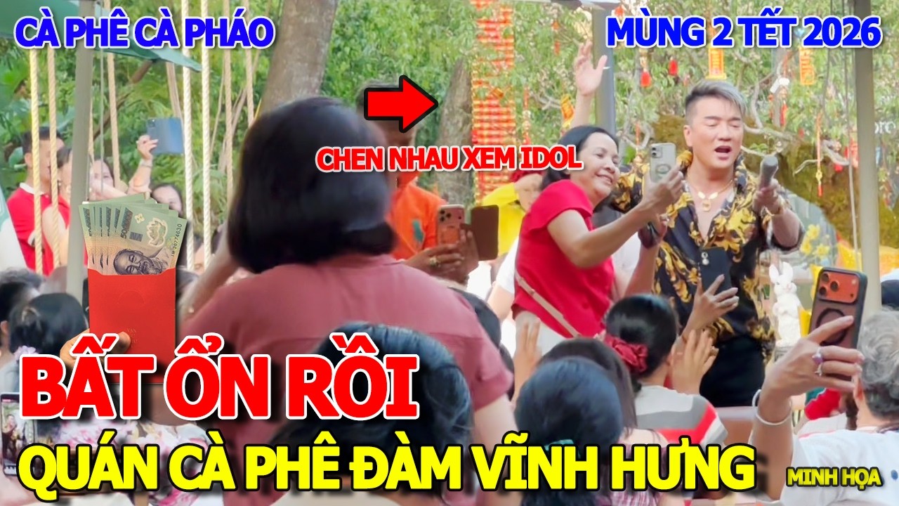 BẤT ỔN RỒI - QUÁN CÀ PHÊ CÀ PHÁO ĐÀM VĨNH HƯNG ĐÔNG NGHẸT CHEN NHAU XEM ÔNG HOÀNG NHẠC VIỆT MÙNG 2
