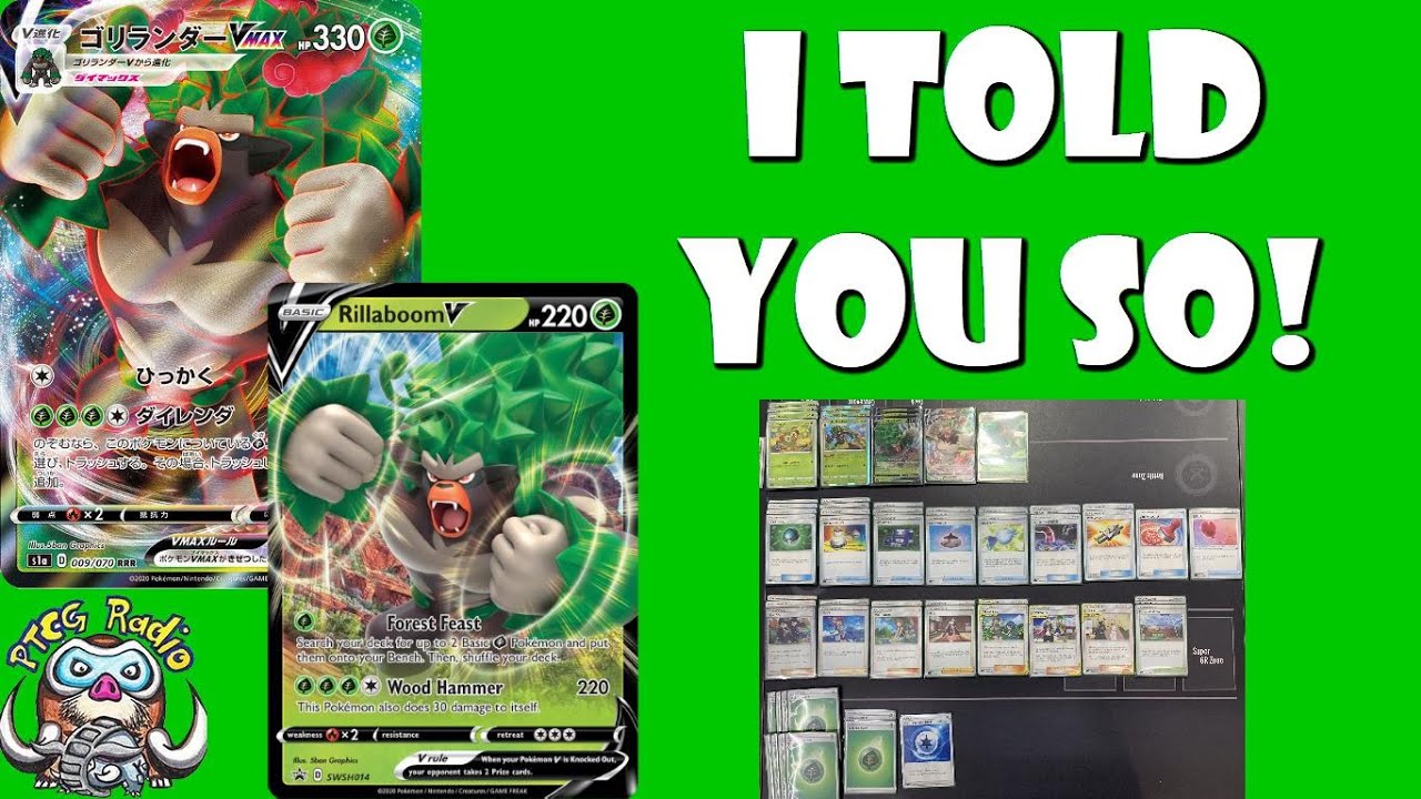 Rillaboom V is the Best Partner for Rillaboom! (I Told Ya So!) (Pokemon Sword & Shield TCG)