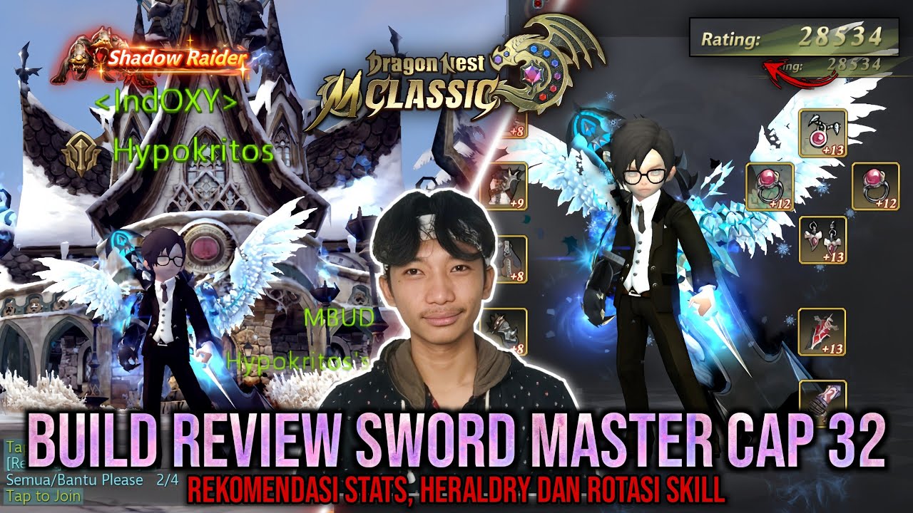 Build Review Sword Master Cap 32! AKUN SULTAN GUYS!!! - DRAGON NEST M CLASSIC