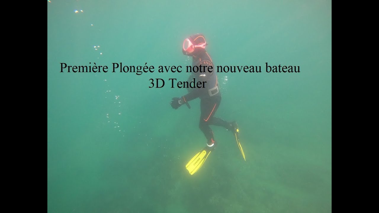 Première Plongée avec notre nouveau bateau 3D Tender