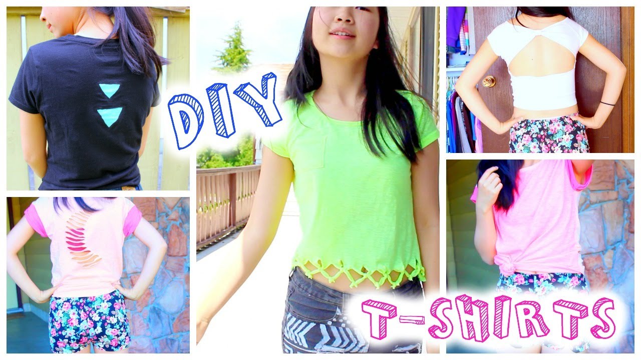 4 Easy DIY Tumblr T-Shirt up cycling projects!