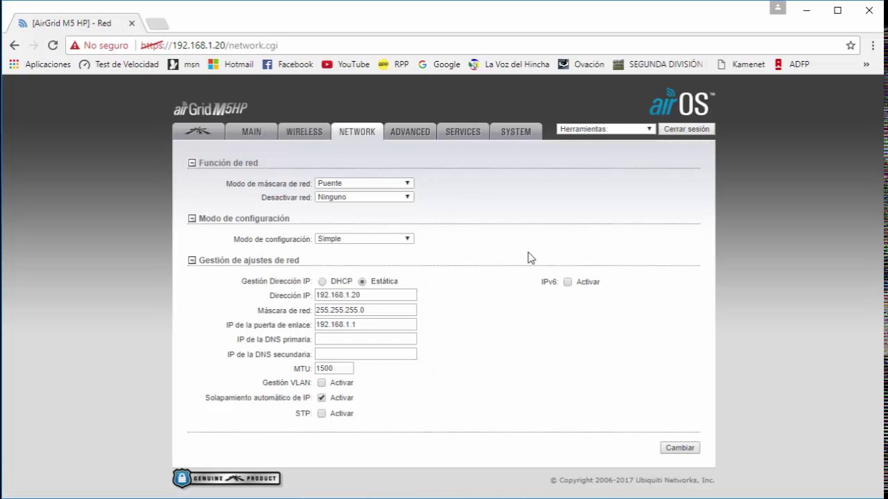 Configuración PASO A PASO de equipos Ubiquiti MODO CLIENTE ROUTER