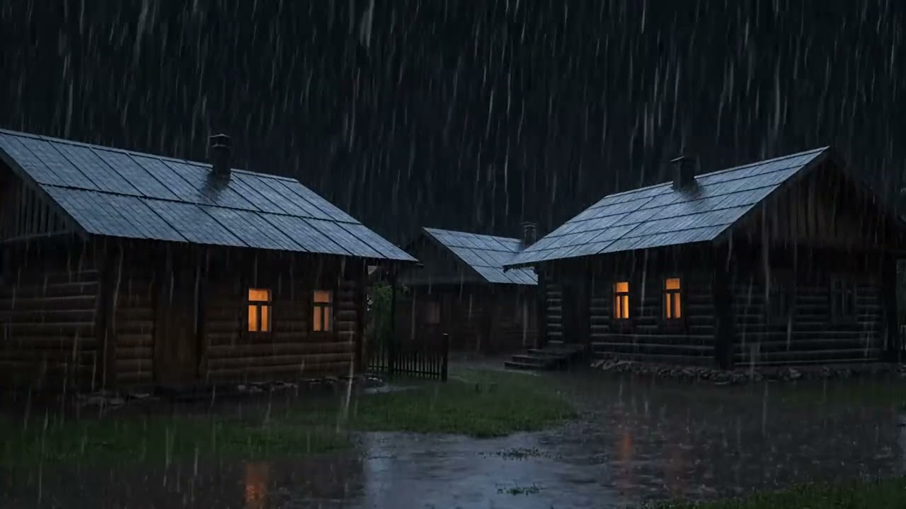 Heavy Rain on Roofs | Peaceful Countryside Ambience for Deep Sleep 🌧️ eps 27