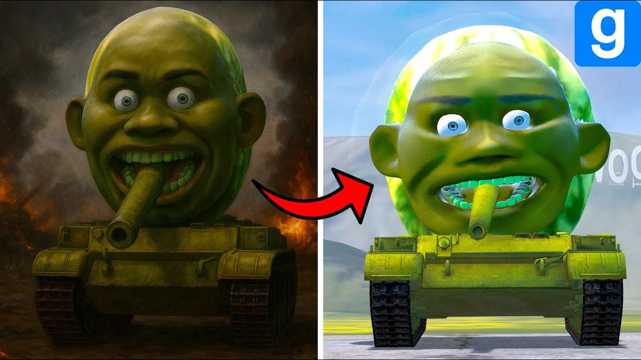 I MADE 3D LIN GANG MELON TANK in Garry's Mod!