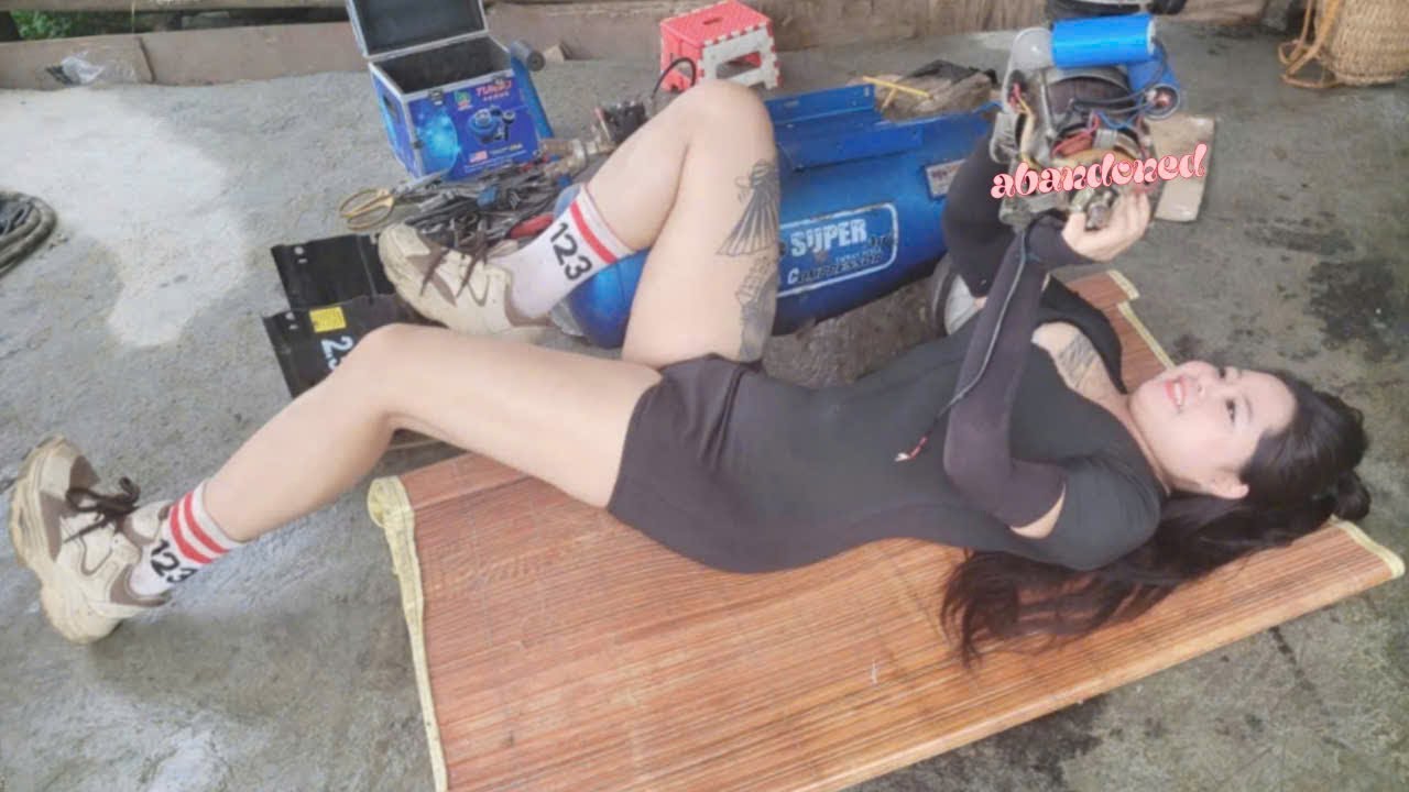 Air Compressor Neglected for Years – Genius Girl Restores It Like New!