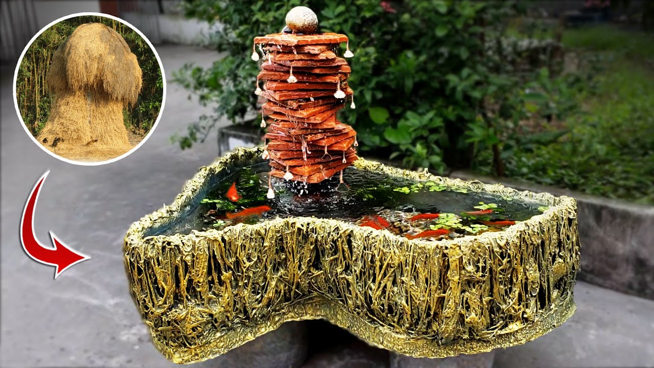 Surprising Idea - Diy Waterfall Aquarium From Straw (Simple But Unique)