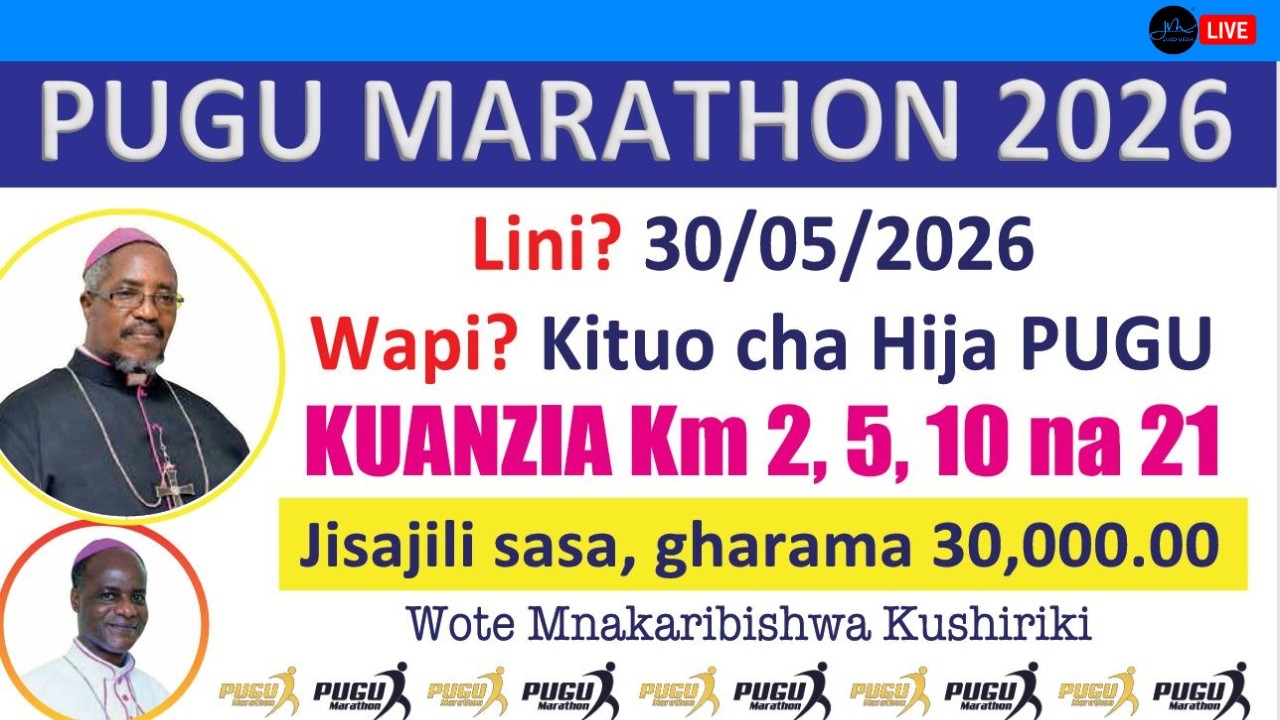 #LIVE: Uzinduzi wa Pugu Marathon 2026 (Upendo na Mshikamano) | Ukumbi wa Kadinali Pengo Posta Dsm.