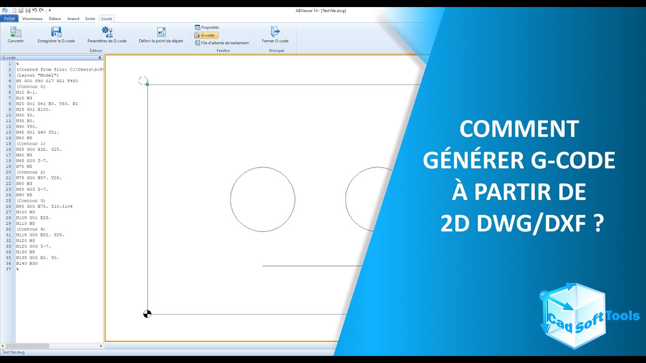 Comment générer G-code à partir de 2D DWG/DXF ?  (FRANÇAIS)