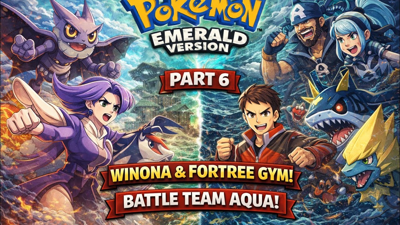 Pokémon Emerald Version – Part 6 | Winona Gym Battle (Fortree Gym) #pokemon 