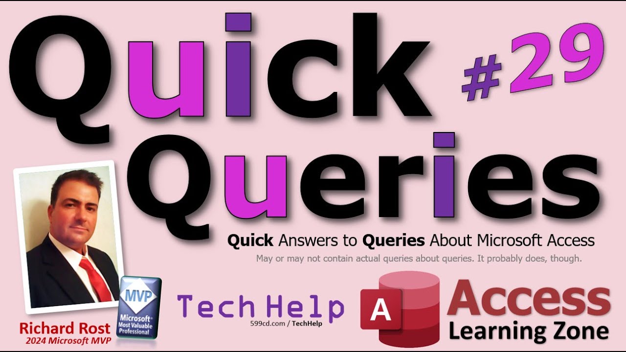 Microsoft Access Quick Queries #29: MS Access Alternatives, Navigation Pane, Ad Hoc Relationships