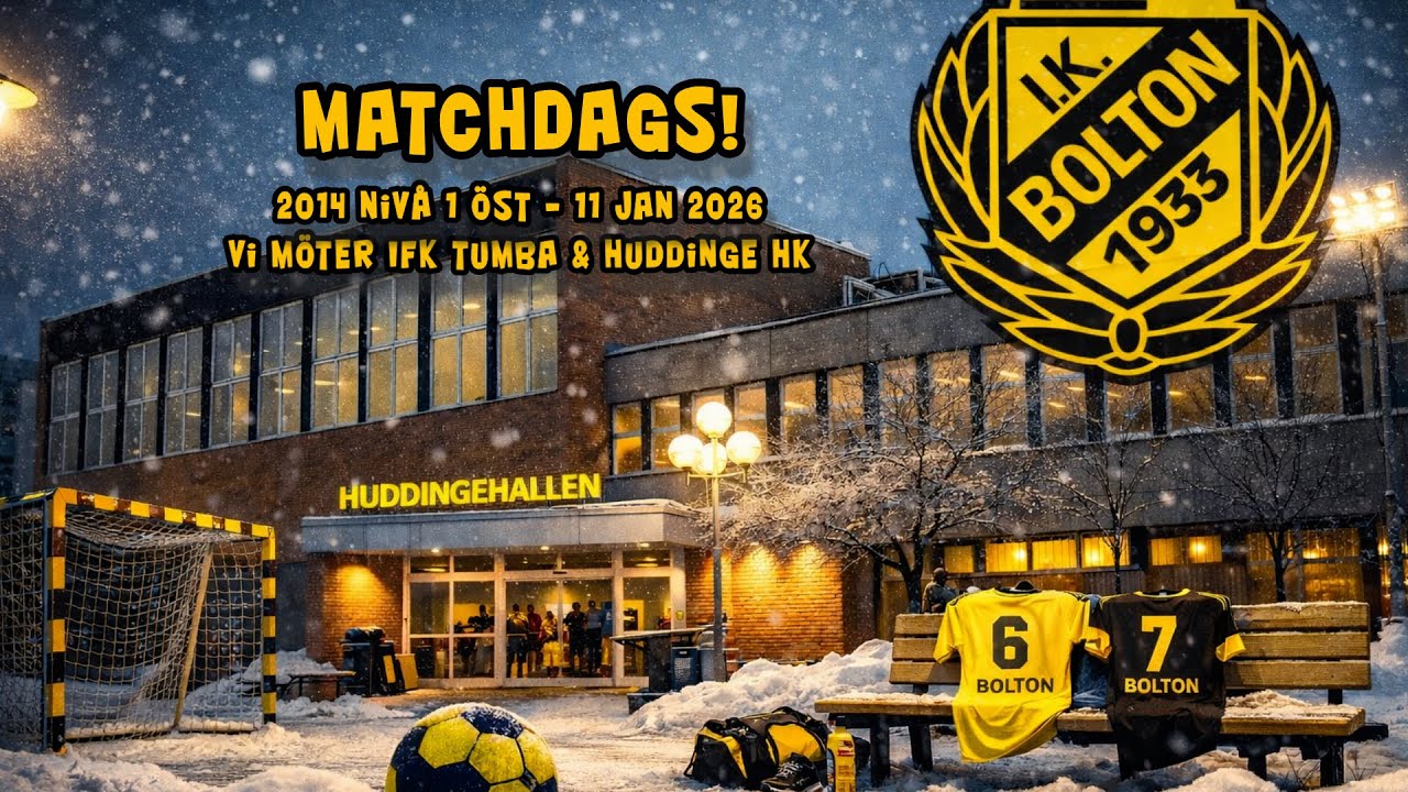 IK Bolton F2014 spelar matcher mot IFK Tumba och Huddinge HK - 11 jan 2026 i Huddingehallen