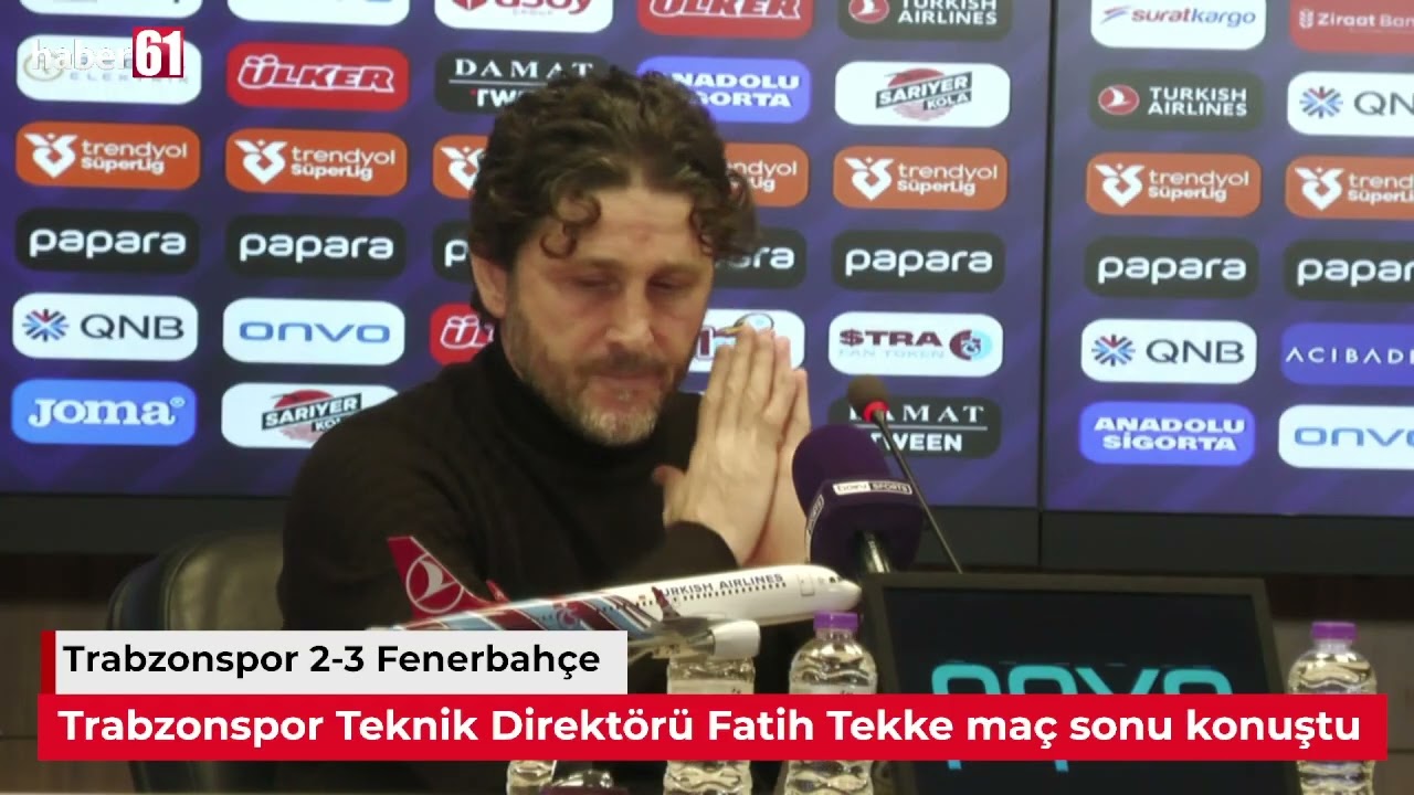 Trabzonspor'da Fatih Tekke Fenerbahçe maçı sonrası konuştu 
