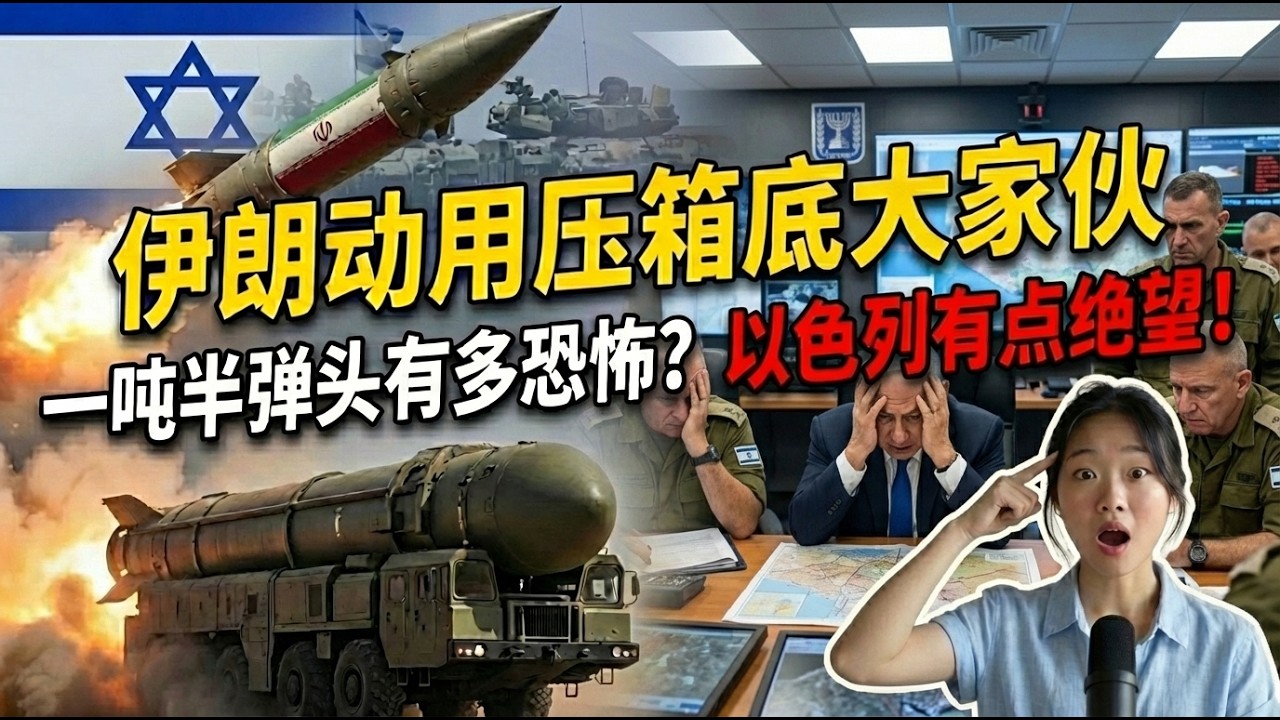 伊朗动用大家伙了！一吨半弹头有多恐怖？以色列拦不住，也躲不掉