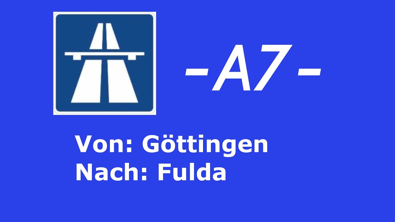Zeitraffer Autobahn | A7 von Göttingen nach Fulda