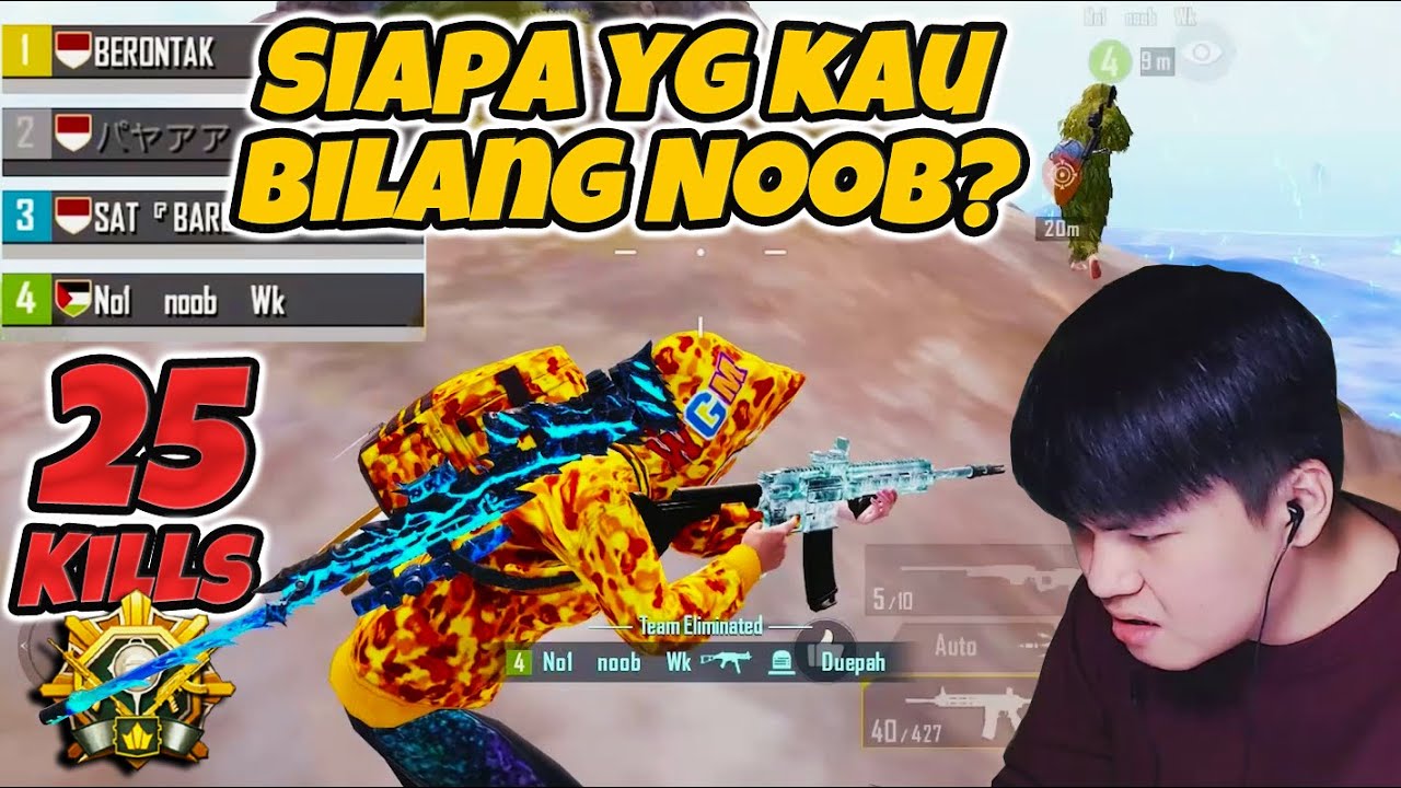 25 Kills Ace Master - Dikatain Noob Sama Random No.4 | PUBG Mobile