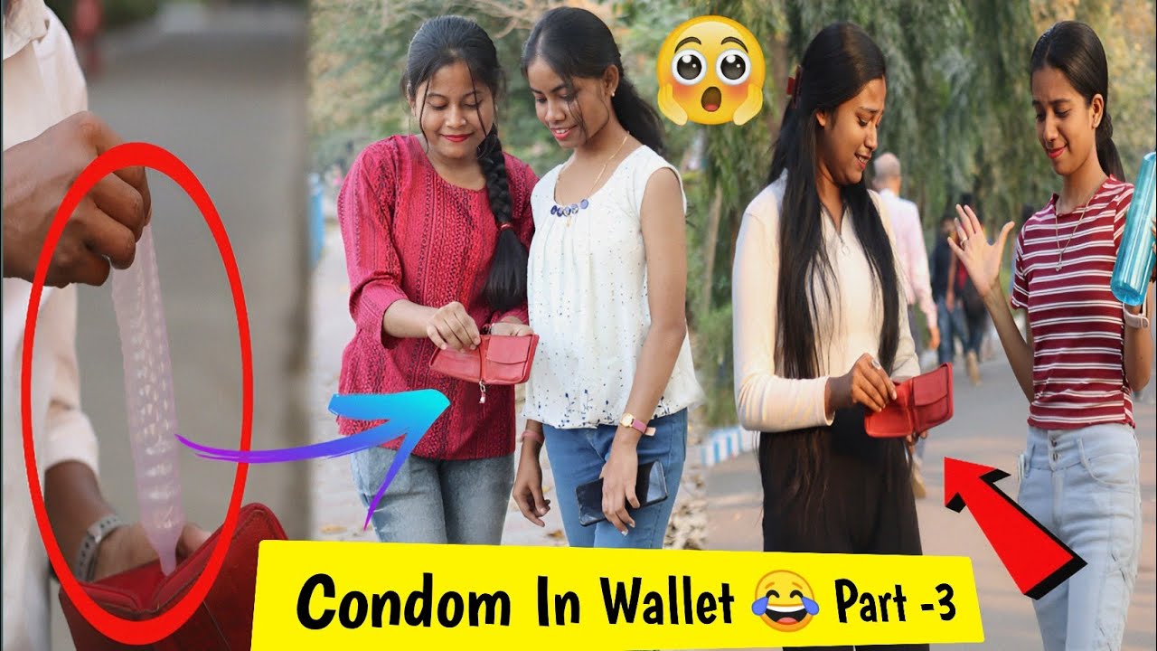 Condom In Wallet Prank 😛 On HOT Girls लड़की Condom देखकर Control नहीं कर पाया फिर जो हुआ