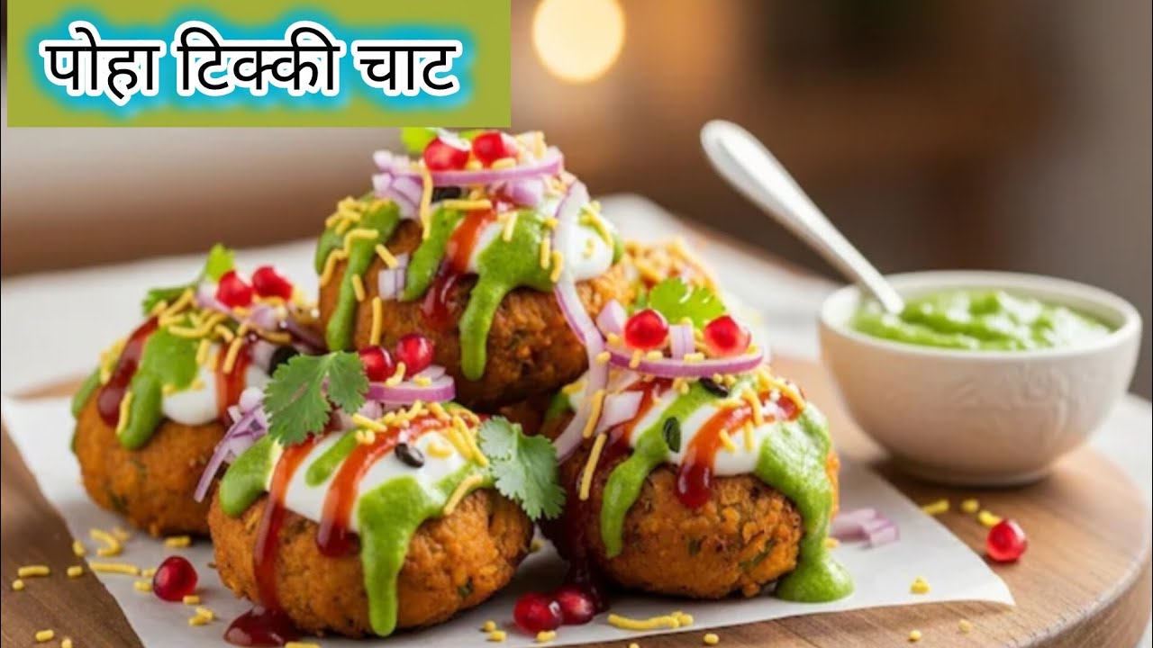 एक बार चख ली पोहा टिक्की चाट,फिर आलू टिक्की भूल जाएंगे!Chatpati Crispy Poha Tikki Chaat Recipe