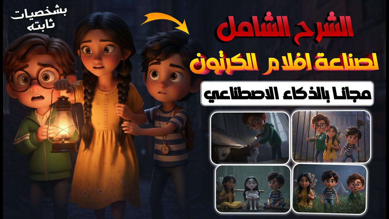 ازاي تعمل فيلم كرتون كامل بالذكاء الاصطناعي مجانًا خطوة بخطوة 🎬