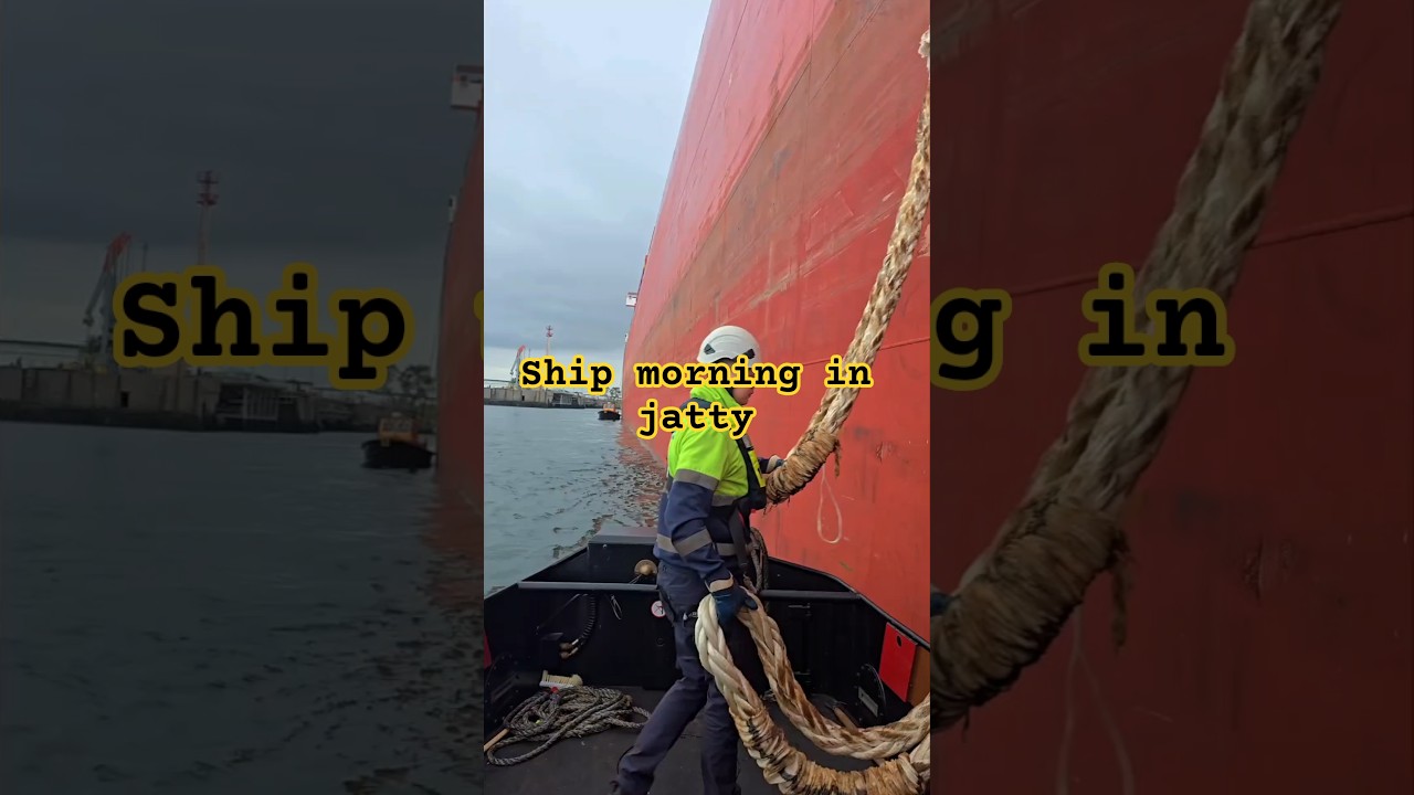 Ship morning in jetty 