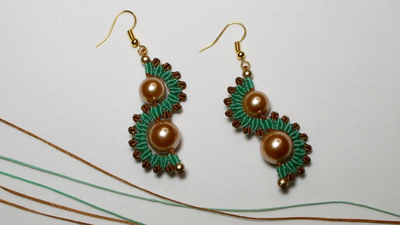 СЕРЬГИ МАКРАМЕ. MACRAME EARRINGS.