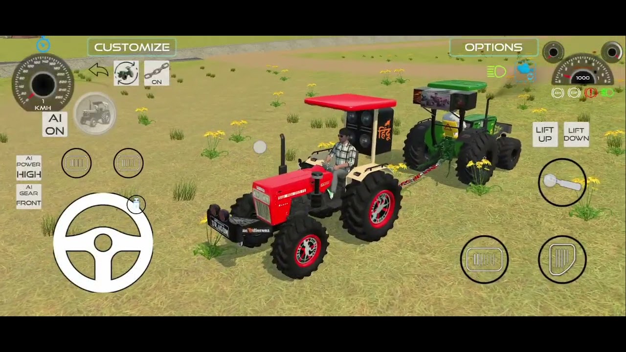 Nishu bhai ka Swaraj❤️//John Deere💚//tractor touching//❤️💚Much point 