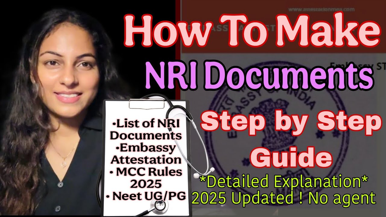 How to make NRI Sponsorship Certificate |Full Process for NRI Quota Adm.| No Agent| NEET PG/UG 2025